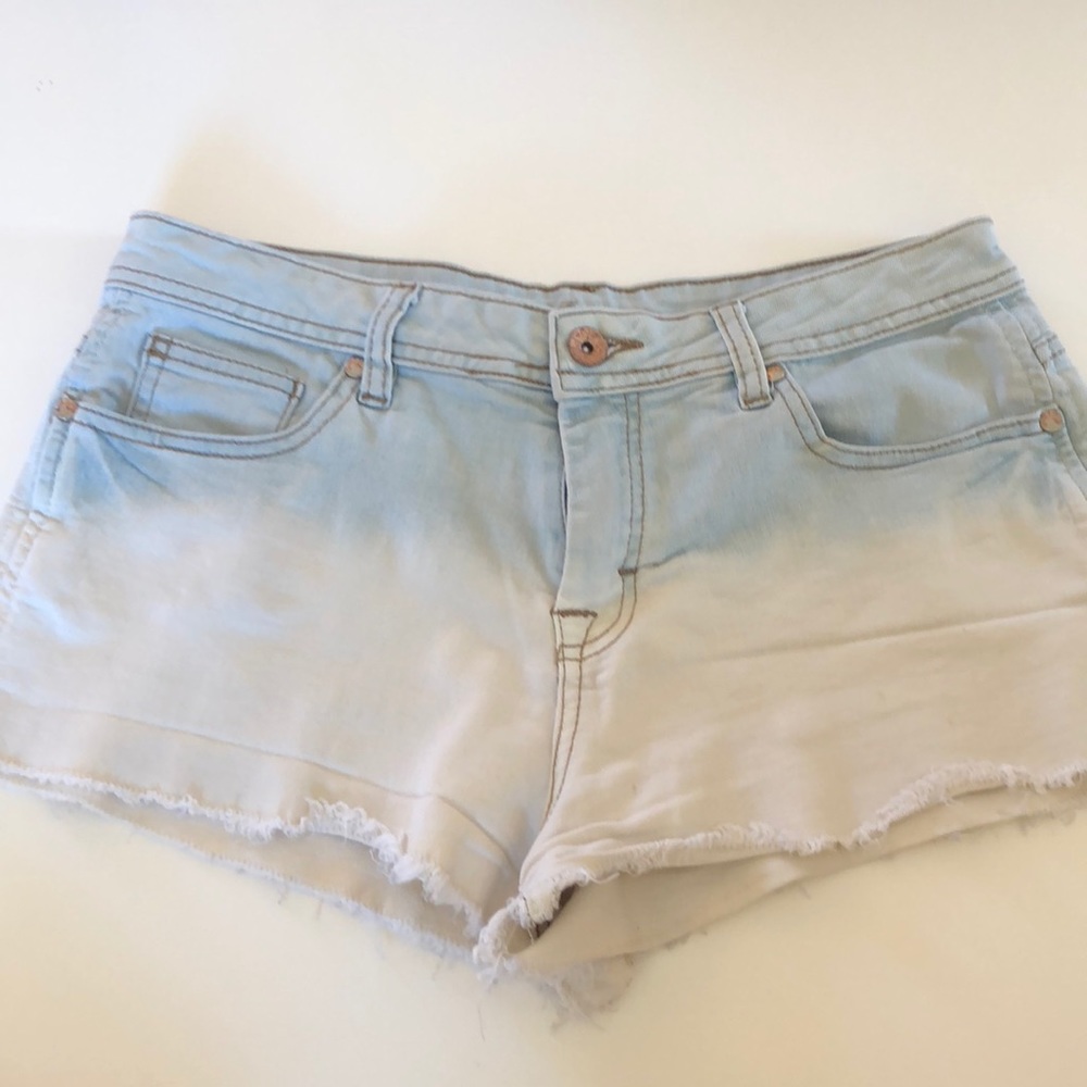 Ombré jean shorts